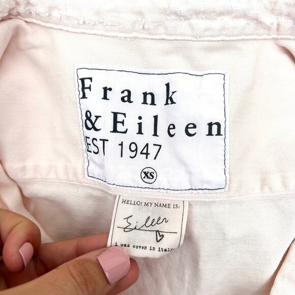 Frank & Eileen Famous Denim Eileen Button Down Cotton Pink Faded Vintage XS - Picture 3 of 8